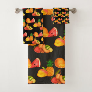 Farbenfrohe Sommerküche Badhandtuch Set