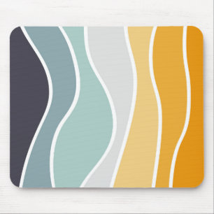 Farbenfrohe sommerliche Retrowellen Mousepad