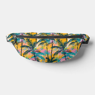 Farbenfrohe Sommerpalmenmuster Bauchtasche