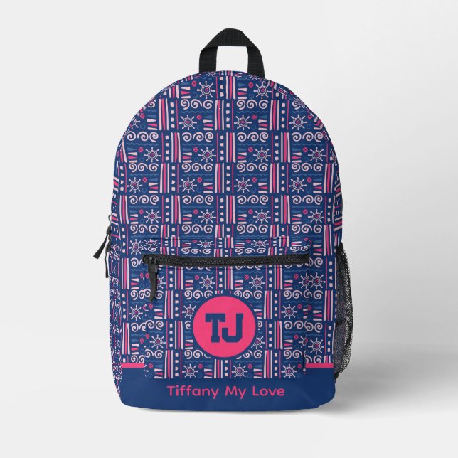 Farbenfrohe Sommerpause Bedruckter Rucksack (Vorderseite)