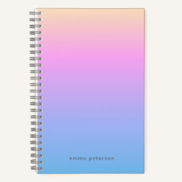 Farbenfrohe Sommerradient & Name Notizbuch