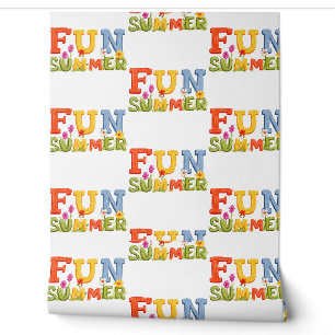 Farbenfrohe Sommertexte mit Blume Tapete