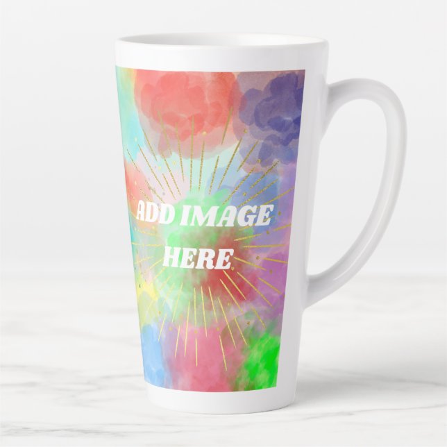 Farbenfrohe Sommerwolken Wasserfarbe für Mama Oma Milchtasse (Rechts)