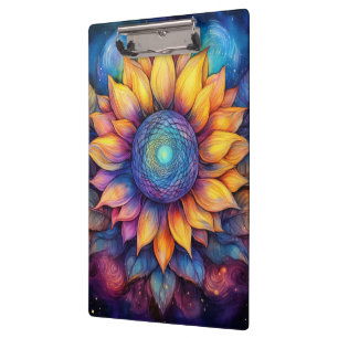 Farbenfrohe Sonnenblume Klemmbrett