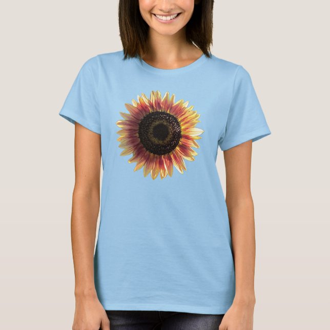 Farbenfrohe Sonnenblume T-Shirt (Vorderseite)