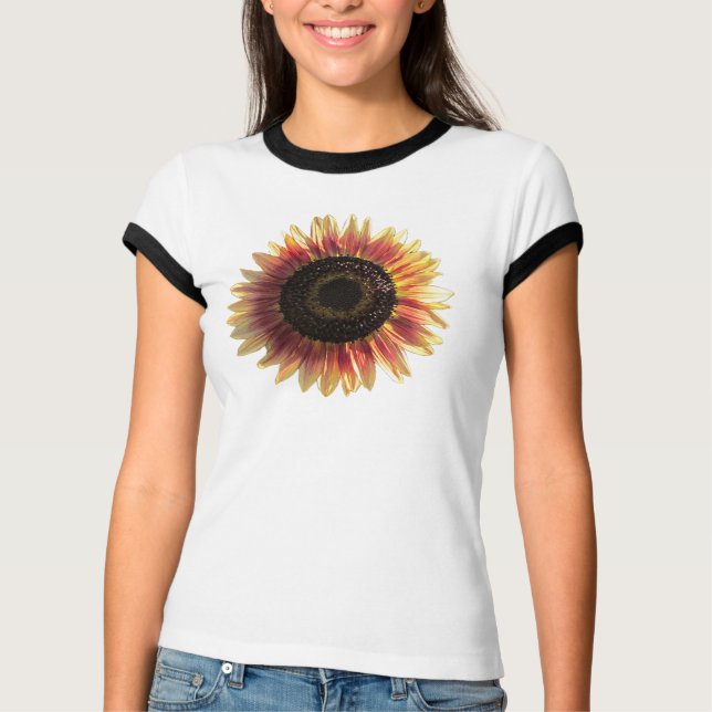 Farbenfrohe Sonnenblume T-Shirt (Vorderseite)