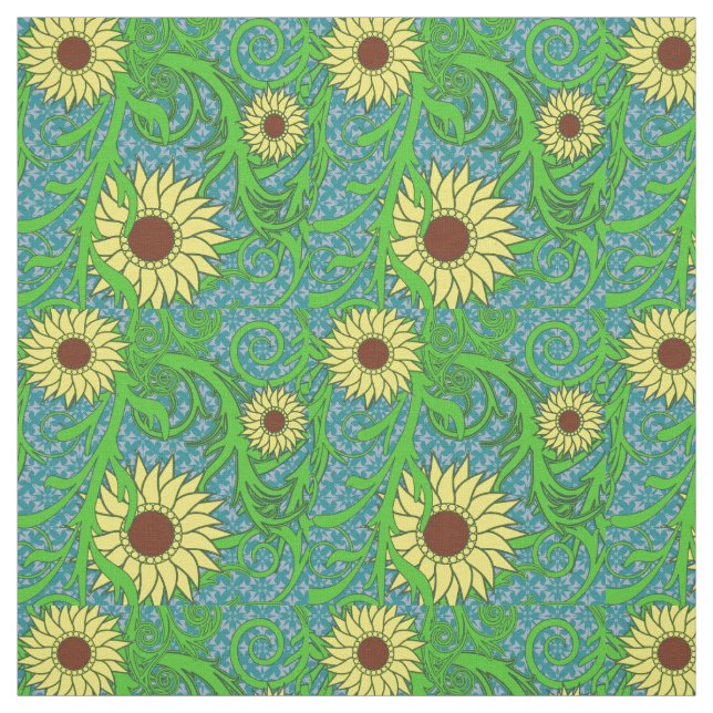 Farbenfrohe Sonnenblumen Blumenbilder Stoff (Muster)