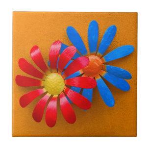 Farbenfrohe Sonnenblumendekoration Fliese