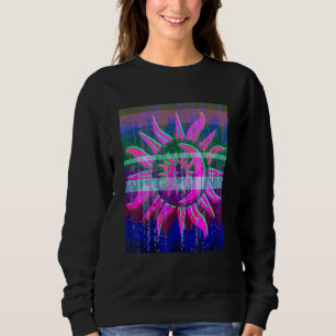 Farbenfrohe Sonnengeräusche Vaporwave Sweatshirt