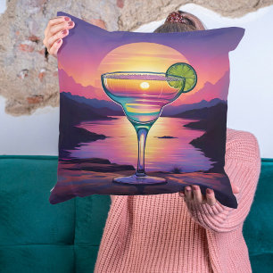 Farbenfrohe Sonnenuntergänge Margarita Pillow Kissen