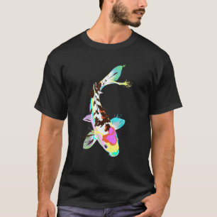 Farbenfrohe Spalsh Japanischer Fisch Koi Carp T-Shirt