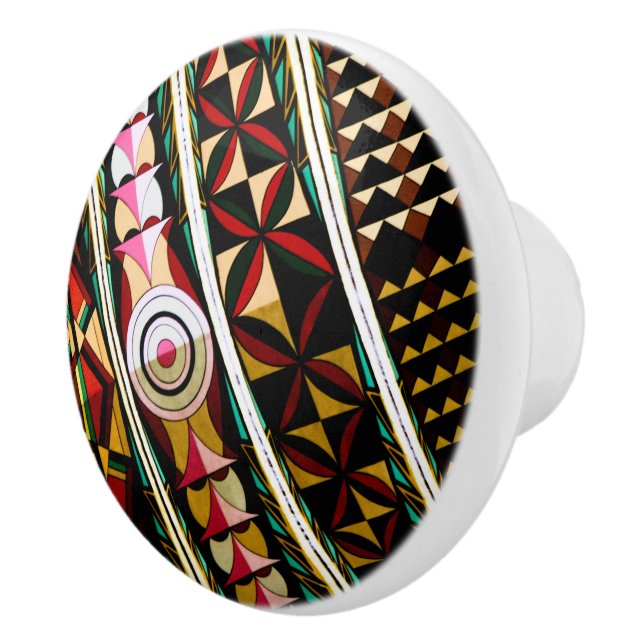 Farbenfrohe spanische Architektur Keramikknauf (Rechts)