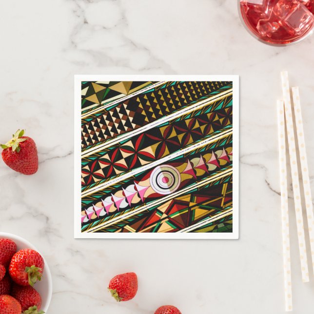 Farbenfrohe spanische Architektur Serviette (Beispiel)