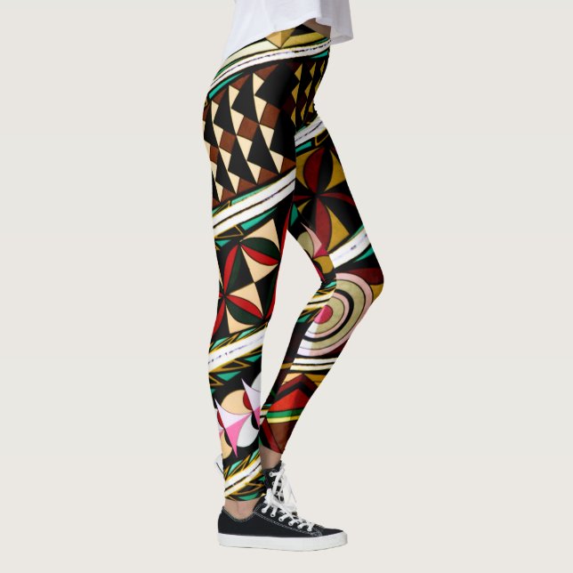 Farbenfrohe spanische Decke Leggings (Rechts)