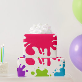 Farbenfrohe Spat Geschenkpapier