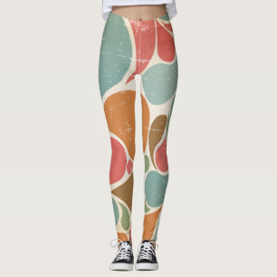 Farbenfrohe Spatter: Abstraktes Retro-Muster. Leggings