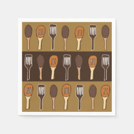 Farbenfrohe Spatula Küche Kochen Party Serviette