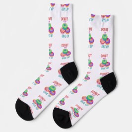 Farbenfrohe Spende gibt je Motivierend Zitate auf Socken