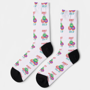 Farbenfrohe Spende gibt je Motivierend Zitate auf Socken