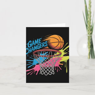 Farbenfrohe Spielwandler Basketball Gefärbte Krawa Karte