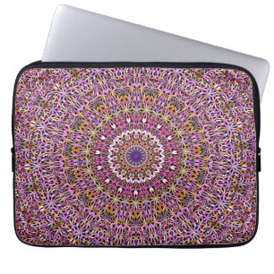 Farbenfrohe spirituelle Gartenanlage Mandala Laptopschutzhülle