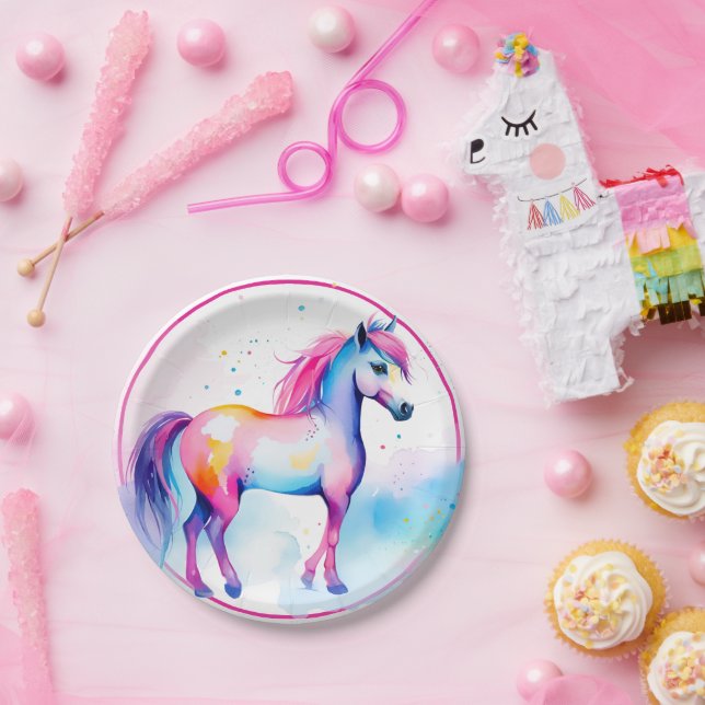 Farbenfrohe Spirituosen 2 Pappteller (Party)