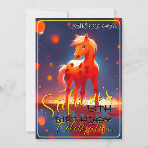 Farbenfrohe Spirituosen Pony 35 Geburtstag Einladu Einladung