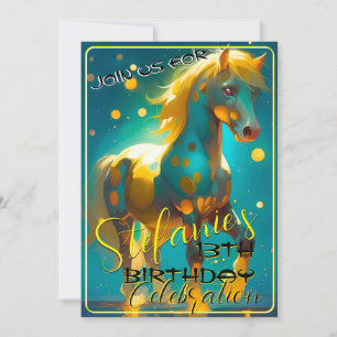 Farbenfrohe Spirituosen Pony 41 Geburtstag Einladu Einladung