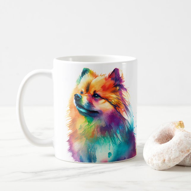 Farbenfrohe Spitz Dose Kaffee Tasse, Cup Kaffeetasse (Mit Donut)