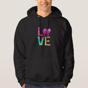 Farbenfrohe Spitz Hund Mama Spitz Hoodie