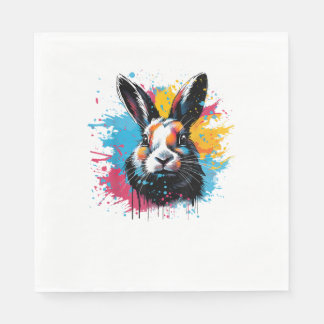 Farbenfrohe Splash Art Niedliches holländisches Ra Serviette