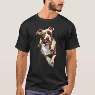 Farbenfrohe Splash Pitbull Dog Pittie Puppy T-Shirt