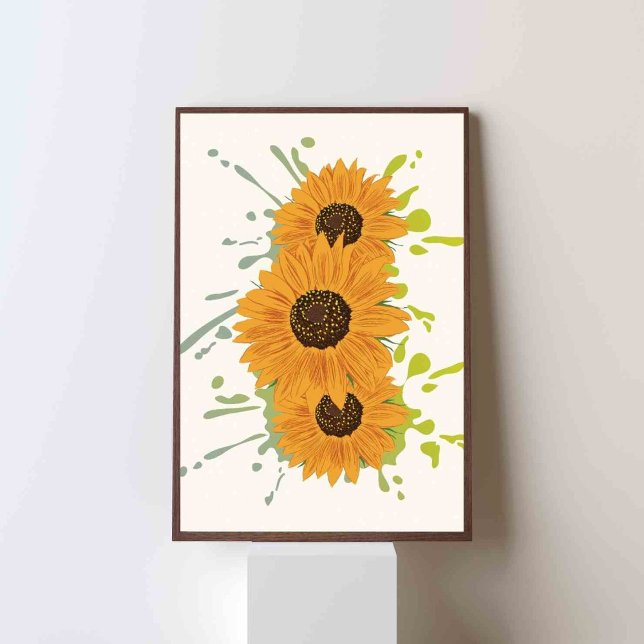 farbenfrohe Splint-Sonnenblume Poster (Von Creator hochgeladen)