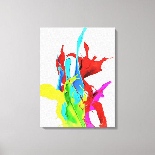 Farbenfrohe Splint Stretched Canvas Print Leinwanddruck (Vorderseite)