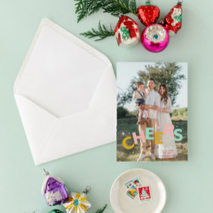 Farbenfrohe Springbriefe Weihnachtskarte Feiertagskarte