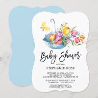 Farbenfrohe Springtime Tulip BabyShower Einladung