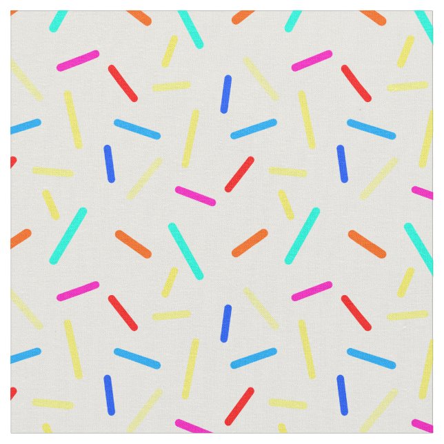 Farbenfrohe Sprinkle Line Confetti Muster Wenjr Stoff (Nahaufnahme)