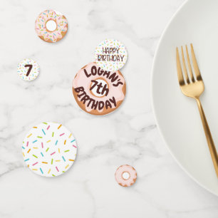 Farbenfrohe Sprinklen Donut Thema Geburtstagsparty Konfetti
