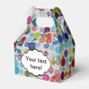 Farbenfrohe Spritzer abstraktes Design Geschenkschachtel