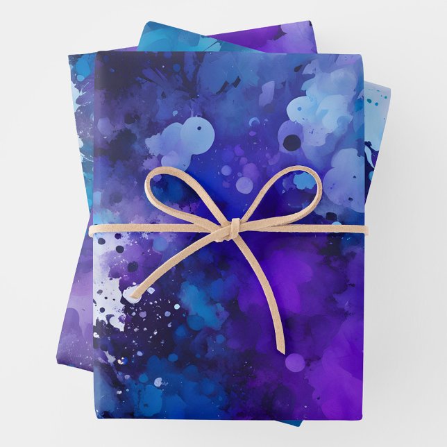 Farbenfrohe Spritzer Paint Art Wrapping Paper Shee Geschenkpapier Set (Von Creator hochgeladen)