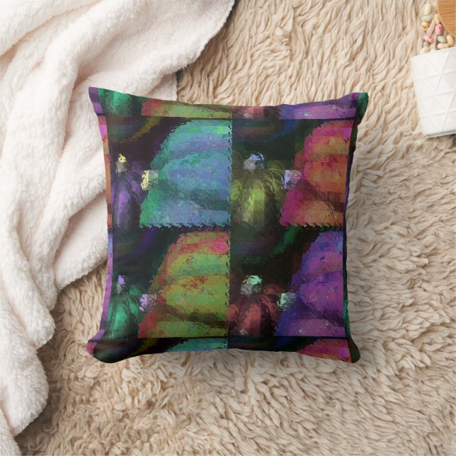 Farbenfrohe Squash Quilt Kissen (Decke)