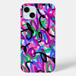 Farbenfrohe Squiggles Abstrakte Kunst Case-Mate iPhone Hülle