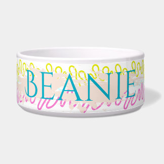 Farbenfrohe Squiggline Pet Bowl Napf