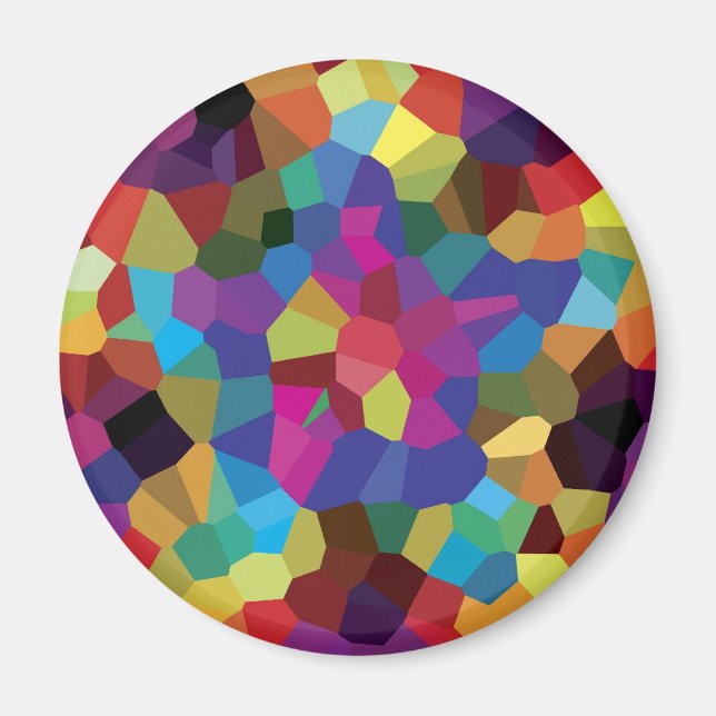 Farbenfrohe Star Mosaik Magnet (Vorne)