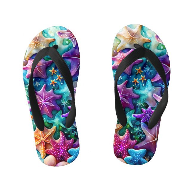 Farbenfrohe Starfish-Paare von Flip Flops (Fußbett)