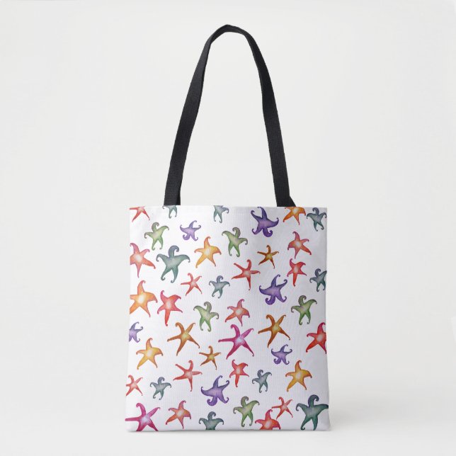 Farbenfrohe Starfish, Sea stars Art Tasche (Vorderseite)