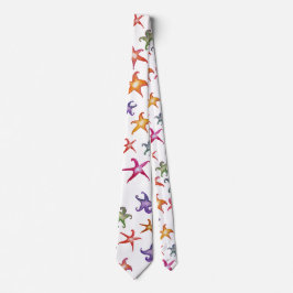 Farbenfrohe Starfish, Sea stars Blume Art Krawatte