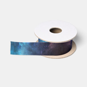 Farbenfrohe Starry Nebel Handfasts Satinband
