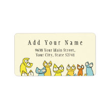 Farbenfrohe, steigende Partie Katzen