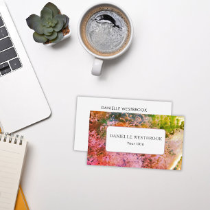 Farbenfrohe Steine Rot Rosa Grün Visitenkarte